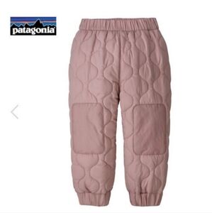 Pale Pink Patagonia Baby Quilted Puff Joggers, Size 6 Months